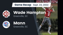 Recap: Wade Hampton  vs. Mann  2022