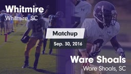 Matchup: Whitmire vs. Ware Shoals  2016