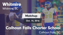 Matchup: Whitmire vs. Calhoun Falls Charter School 2016