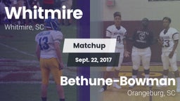 Matchup: Whitmire vs. Bethune-Bowman  2017