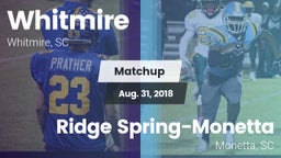 Matchup: Whitmire vs. Ridge Spring-Monetta  2018