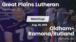 Matchup: Great Plains Luthera vs. Oldham-Ramona/Rutland  2019