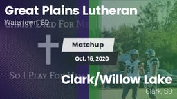 Matchup: Great Plains Luthera vs. Clark/Willow Lake  2020