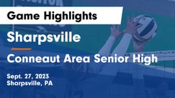 Sharpsville  vs Conneaut Area Senior High Game Highlights - Sept. 27, 2023