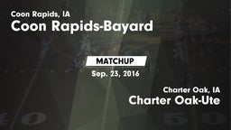Matchup: Coon Rapids-Bayard vs. Charter Oak-Ute  2016