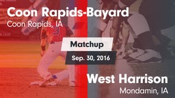 Matchup: Coon Rapids-Bayard vs. West Harrison  2016