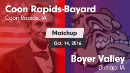 Matchup: Coon Rapids-Bayard vs. Boyer Valley  2016