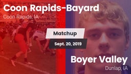 Matchup: Coon Rapids-Bayard vs. Boyer Valley  2019