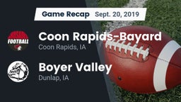 Recap: Coon Rapids-Bayard  vs. Boyer Valley  2019
