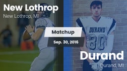 Matchup: New Lothrop vs. Durand  2016