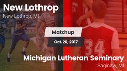 Matchup: New Lothrop vs. Michigan Lutheran Seminary  2017