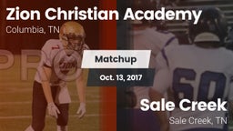 Matchup: Zion Christian Aca vs. Sale Creek  2017