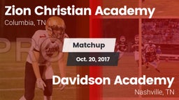 Matchup: Zion Christian Aca vs. Davidson Academy  2017