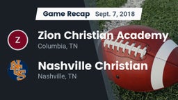 Recap: Zion Christian Academy  vs. Nashville Christian  2018
