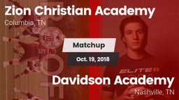 Matchup: Zion Christian Aca vs. Davidson Academy  2018