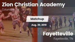 Matchup: Zion Christian Aca vs. Fayetteville  2019