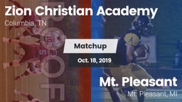 Matchup: Zion Christian Aca vs. Mt. Pleasant  2019