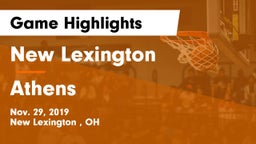 New Lexington  vs Athens  Game Highlights - Nov. 29, 2019