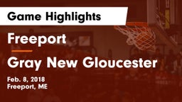 Freeport  vs Gray New Gloucester Game Highlights - Feb. 8, 2018