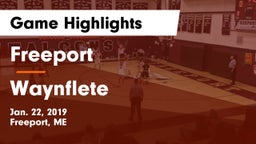 Freeport  vs Waynflete Game Highlights - Jan. 22, 2019