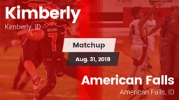 Matchup: Kimberly vs. American Falls  2018
