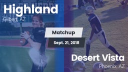 Matchup: Highland vs. Desert Vista  2018