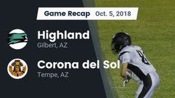 Recap: Highland  vs. Corona del Sol  2018