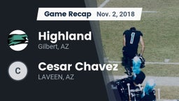 Recap: Highland  vs.   Cesar Chavez  2018