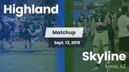 Matchup: Highland vs. Skyline  2019