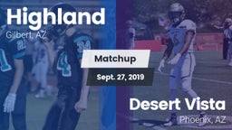 Matchup: Highland vs. Desert Vista  2019