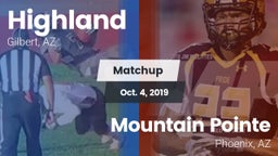 Matchup: Highland vs. Mountain Pointe  2019