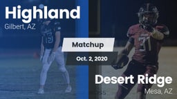 Matchup: Highland vs. Desert Ridge  2020