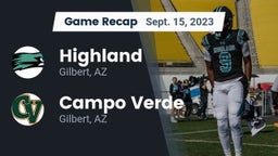 Recap: Highland  vs. Campo Verde  2023