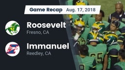 Recap: Roosevelt  vs. Immanuel  2018
