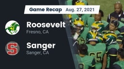 Recap: Roosevelt  vs. Sanger  2021