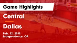 Central  vs Dallas  Game Highlights - Feb. 22, 2019