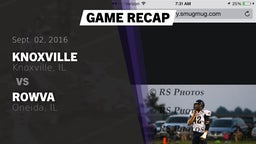 Recap: Knoxville  vs. ROWVA  2016