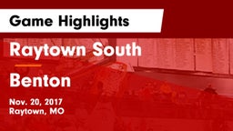 Raytown South  vs Benton  Game Highlights - Nov. 20, 2017