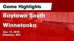 Raytown South  vs Winnetonka  Game Highlights - Jan. 12, 2018