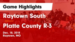 Raytown South  vs Platte County R-3 Game Highlights - Dec. 18, 2018