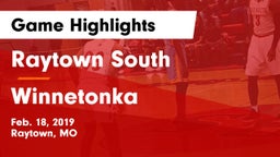 Raytown South  vs Winnetonka  Game Highlights - Feb. 18, 2019