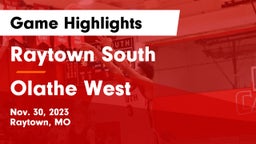 Raytown South  vs Olathe West   Game Highlights - Nov. 30, 2023