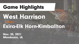 West Harrison  vs Exira-Elk Horn-Kimballton Game Highlights - Nov. 30, 2021