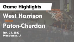 West Harrison  vs Paton-Churdan  Game Highlights - Jan. 21, 2022