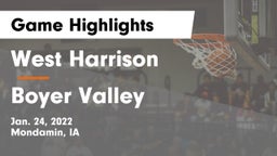 West Harrison  vs Boyer Valley  Game Highlights - Jan. 24, 2022