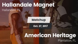 Matchup: Hallandale vs. American Heritage  2017