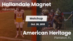 Matchup: Hallandale vs. American Heritage  2018