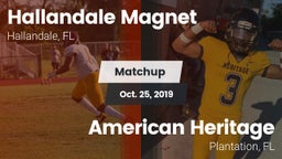 Matchup: Hallandale vs. American Heritage  2019