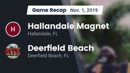 Recap: Hallandale Magnet  vs. Deerfield Beach  2019