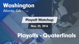 Matchup: Washington vs. Playoffs - Quaterfinals 2016